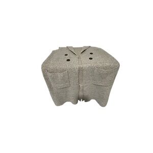 Tan Beige Open Front Knit Cardigan Sweater Size Medium 9010WH Oatmeal Cozy Layer